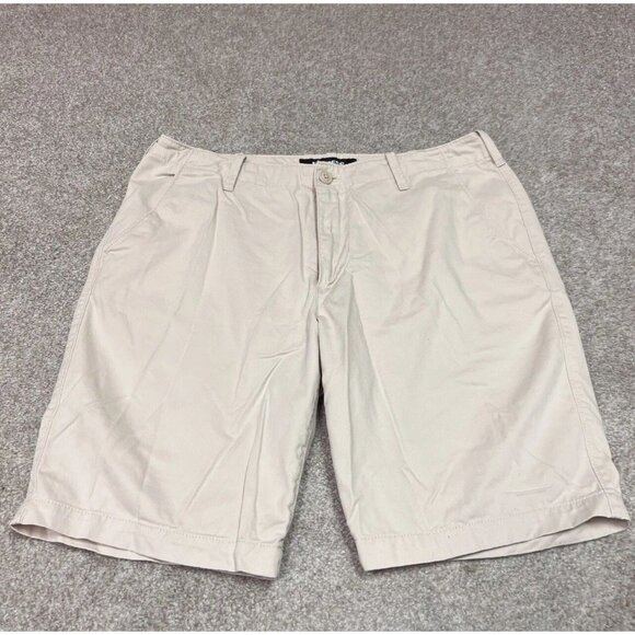 Express Shorts Classic At The Knee Men’s Beige Pockets Size 34 - Picture 1 of 12
